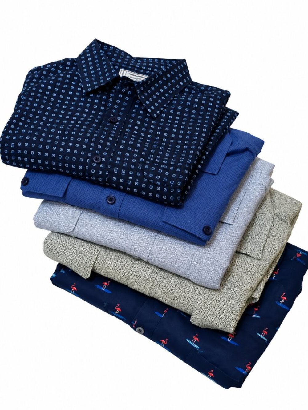 Men's 3X Short Sleeve Button Up Shirts Lot of 5 Colours Kenneth Cole